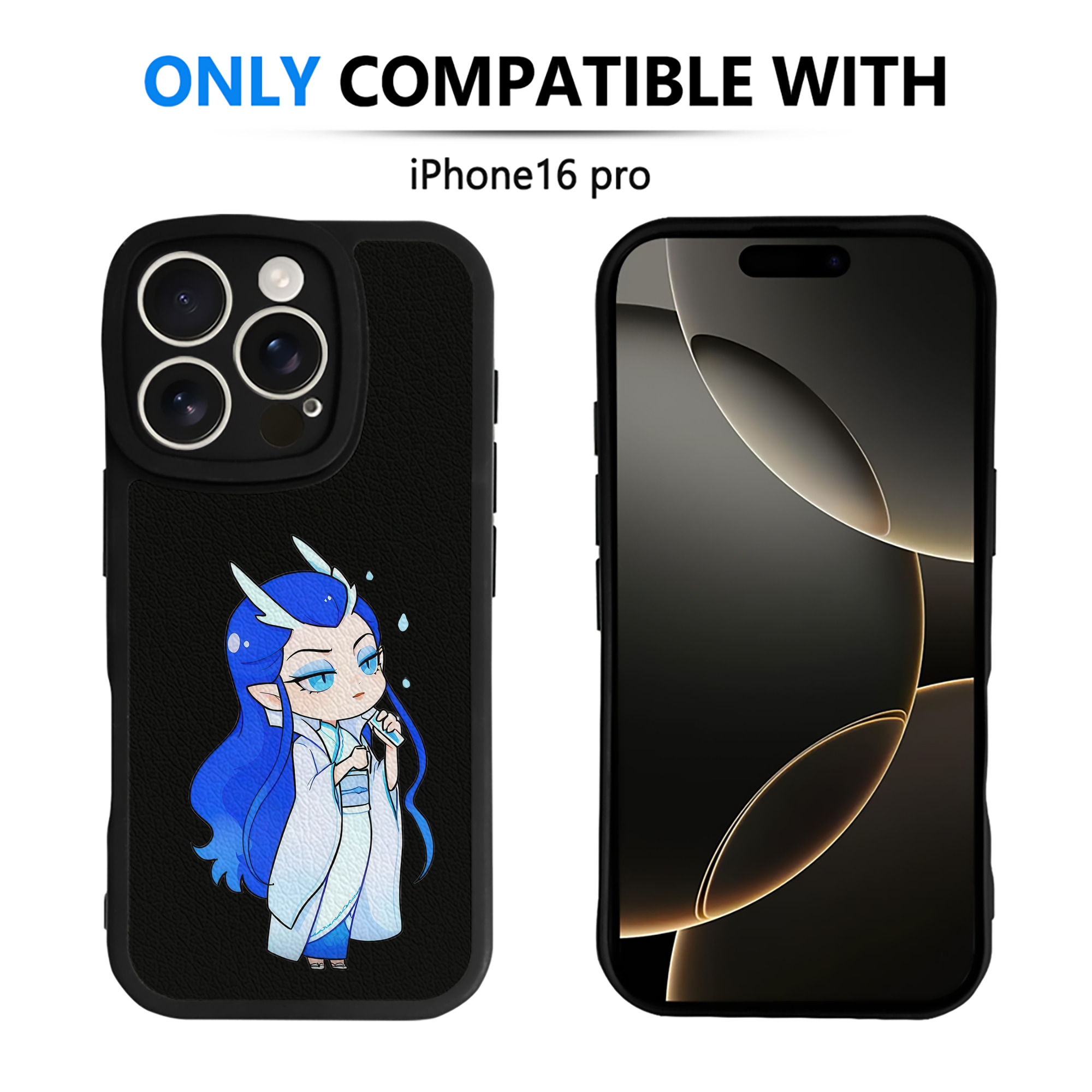 （画像用） Ne Zha 2 ナタ 魔童の大暴れ 【iPhone 16シリーズ対応】シリコンスマホケース（レザー調） 材質：シリコン